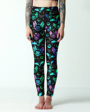 Vampire Bat Leggings, High Waisted Leggings